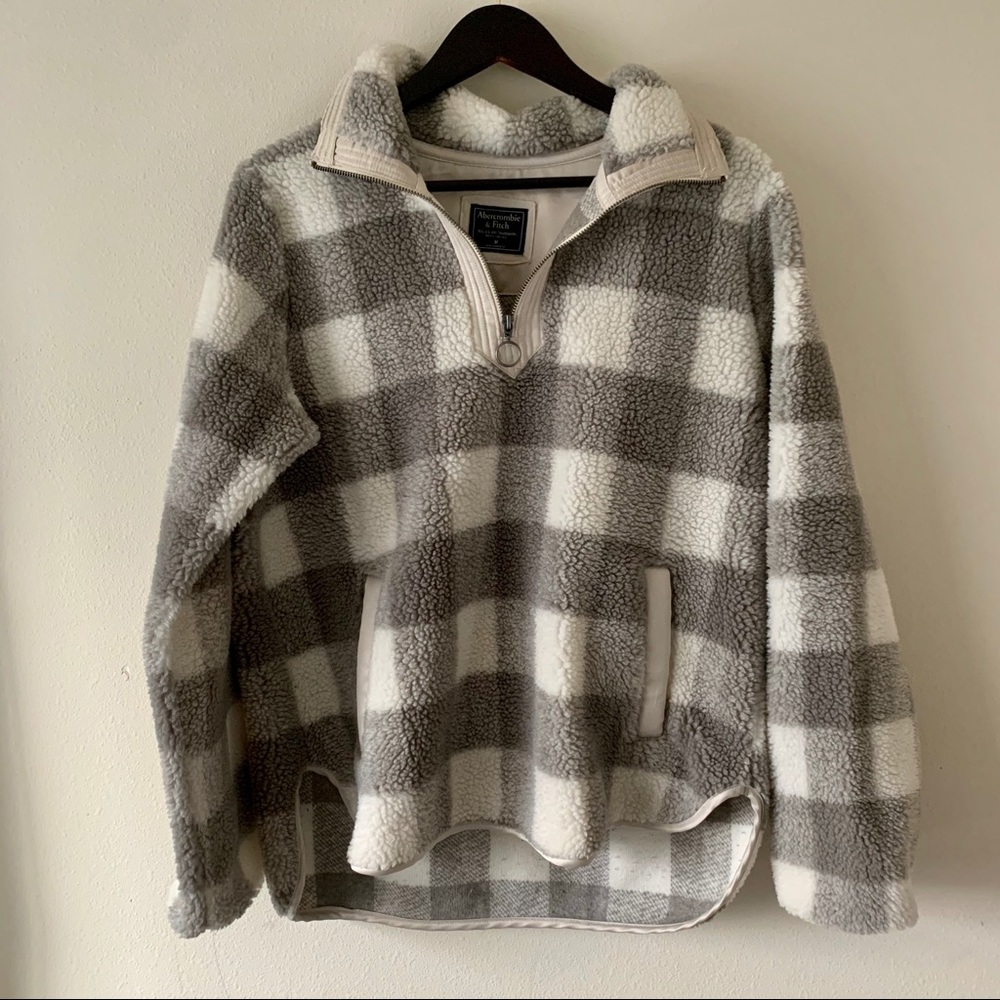 Sherpa Plaid Pullover✨